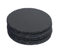 Argon Tableware Rond Sets de Table en Ardoise - 30cm - 12x Grand Naturel Noir Pierre À Manger Tableau Dîner Portion Conseil Plat Lieu Tapis Sets