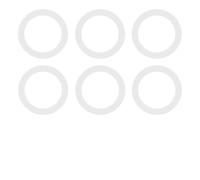 Argon Tableware Verre de Stockage Joints Jar - Silicone Alimentaire prèservation Anneau Container - Medium - Blanc - Lot de 6