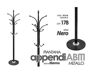 Argonauta Porte-manteau CUE 178 cm noir 787218