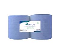ARGOS - Bobine essuyage bleue à dévidage central - Cellule recy Absorption optimale - Contact alimentaire - Fabrication française - 2 Bobines