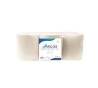 ARGOS - Bobine essuyage dévidage central blanc - Cellulose recy Absorption optimale - 135M - Ecolabel - Fabrication française - 6 Bobines