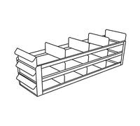 Argos Technologies RFS432A Étagère de congélation verticale coulissante pour boîte de 2 cm, 4 x 3 conteneurs, 12 boîtes, longueur de 22 cm, hauteur de 6 5/8 cm, largeur de 5 1/2 po