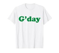 Argot Australien G'day, héritage Australien, Salutation de l'Australie T-Shirt Graphique avec Valeur, Homme, Blanc, XL