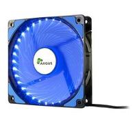 Inter-Tech Ventilateur de boîtier PC L-12025 12 cm Noir/Bleu