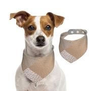 Argyle marbré en Or Rose cuivré et Blush,Bandanas pour Chien, écharpe en Coton, Bavoirs réglables pour Animaux de Compagnie,L