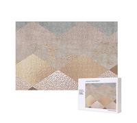 Argyle marbré en Or Rose, cuivre et Blush,Puzzle Familial en Bois de 300 pièces pour Adultes et Adolescents, décoration d'intérieur