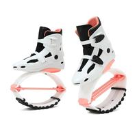 ARHEORMUH Kangaroo Jumps Shoes Chaussures De Rebond À Faible Impact Rose Blanc, Bottes De Saut pour Brûler des Calories Supplémentaires/Cours De Course/Classes De Fitness Virtuels(XL 39-41EU)