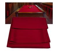 ARHEORMUH Tissu de Billard Feutre Kit De Remplacement Nappe Billard À Vitesse Rapide 2.8M/9 Pieds, Feutre Table Prédécoupé avec 6 Bandes pour Bars, Hôtels, Salles Jeux Domicile(Red)