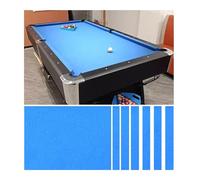 ARHEORMUH Tissu de Billard Feutre Nappe De Billard Prédécoupée De 9 Pieds/2.8M, Kit De Remplacement De Feutre De Table De Billard Peigné avec 6 Bandes De Tissu De Rail Prédécoupées(Blue)