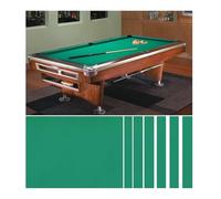 ARHEORMUH Tissu de Billard Feutre Nappe De Billard Prédécoupée De 9 Pieds/2.8M, Kit De Remplacement De Feutre De Table De Billard Peigné avec 6 Bandes De Tissu De Rail Prédécoupées(Green)
