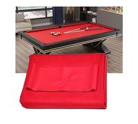 ARHEORMUH Tissu de Billard Feutre Nappe De Billard Rouge Qualité Professionnelle, Feutre Piscine Prédécoupé 7 Pieds, 8, 9, 10, avec 6 Bandes, pour Les Clubs Bar, Tables Jeu À Domicile(8 ft)