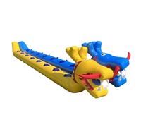 ARHEORMUH Travail D'équipe Jeu Lot De 2 Bateaux-Dragons Gonflables en PVC for Activités De Bureau, Jeux De Groupe, Outils De Formation Au Leadership, avec Pompe À Air(6 Seats/L-4.5M)