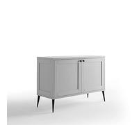 ARHome Buffet de Salon Modern, 120 x 45 x 84 cm, Gris Clair, Buffet 2 Portes, Made in Italy