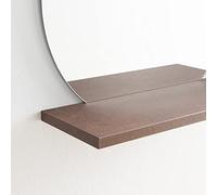 ARHome Miroir rond avec étagère, 60 x 60 x 22 cm, Corten, miroir avec étagère, fabriqué en Italie