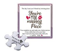 ARHTF Jeton de poche « You are My Missing Piece » - Jeton de poche « I Love You » - Cadeau pour lui, elle, couple - Cadeau pour petite amie de la part de votre petit ami (argent « You are My Missing