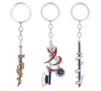 ARHZ 3 Pièces Hunter Key Chain démon, chaîne Slaye de clés d'anime Remorque en métal personnalisé Kimetsu no Yaiba Key Chain Gift for Children(D)