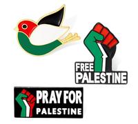 ARHZ 3 pièces pins palestine, idéale pour chapeaux, vêtements et sacs à dos