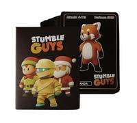 ARHZ Lot de 55 Cartes Dorées pour Stumble Guys, Cartes Stumble Guys avec Boîte De Jeu, Cartes Plaquées Or, Cartes à Collectionner, Cadeau d'anniversaire pour Les Fans d'Anime(Costume Noir)