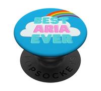 Aria - Best Aria Ever - Rainbow Cute Girl Aria PopSockets PopGrip Adhésif