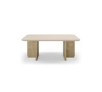 ARIA - Table basse rectangulaire 100cm en mélamine - Chêne clair