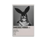 Ariana Grande Affiche de couverture d'album d'artiste Dangerous WomanArtist - Impression sur toile - Impression sur toile - Peinture à l'huile - Pour la maison, le salon - Décoration murale - 20 x 30