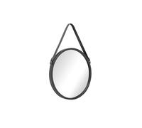 Ariane Déco Miroir Barbier Rond, Encadrement en Métal Noir, 40 cm de Diamètre