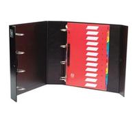 Arianex Classeur 4 anneaux D A4 à l'italienne double dos 80 mm fermeture pression Innovation Noir