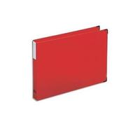 Classeur 4 anneaux en D format A3 à l’italienne en balacron rouge - Rouge - Arianex G