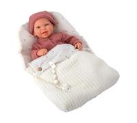 ARIAS - ARI98186 Reborn 45 cm ANGÉLIQUE Bébé réaliste avec vêtements roses. Comprend Nana, sucette, tétine, couche, livre de famille et certificat d'authenticité. Jouet pour enfants à partir de 3 ans