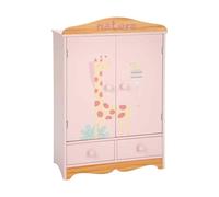 ARIAS - Armoire en Bois de la Collection Nature. Comprend Un Ensemble de Cinq cintres et Deux tiroirs. Dimensions : 40 x 20,50 x 61 cm. Jouet pour Enfants à partir de 3 Ans (ARI21581)