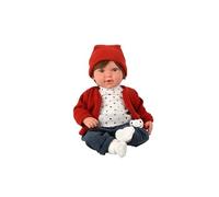 ARIAS IRIA ARI65396 Poupée Elegance 45 cm avec 14 Sons. Robe avec Un Ensemble en Velours Rouge et Bleu. Comprend Une tétine pour Enfants de Tous Les âges
