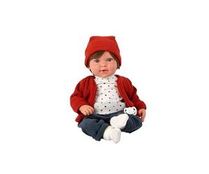 ARIAS IRIA ARI65396 Poupée Elegance 45 cm avec 14 Sons. Robe avec Un Ensemble en Velours Rouge et Bleu. Comprend Une tétine pour Enfants de Tous Les âges