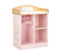 ARIAS - Matelas à Langer en Bois de la Collection Nature. Comprend Cinq cintres et Couvre-lit. Dimensions : 37 x 20 x 48 cm. Jouet pour Enfants à partir de 3 Ans (ARI21587)