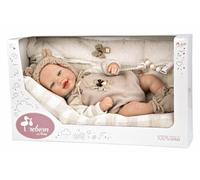 Muñecas Arias Poupée Reborn Ruben 45 cm avec coussin beige