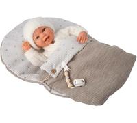 ARIAS - Reborn 45 cm HENAR Bébé réaliste avec vêtements blancs, comprend Nana, sucette, tétine, couche, livre de famille et certificat d'authenticité. Jouet pour enfants à partir de 3 ans (ARI98185)