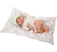 Arias - Reborn ARI98188 Julia. Bébé réaliste avec vêtements Roses et Blancs, avec Coussin, Sucette, tétine, Couche, Livre de Famille et Certificat d'authenticité. Jouet pour Enfants à partir de 3 Ans