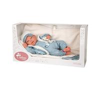 ARIAS Reborn Bruno ARI98150 Poupée réaliste avec Couverture, bébé réaliste avec Corde Bleue, tétine et tétine, Membres en Vinyle et Corps Souple, Jouet pour garçons et Filles à partir de 3 Ans