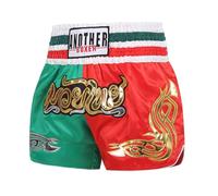 ARIASS Short MMA for l'entraînement et Le Kick Boxing, Short Muay Thai, vêtements d'entraînement avec Cordon de Serrage for Le Bodybuilding, Le Combat en Cage, Le JJB et Les Arts Martiaux (Color : GR