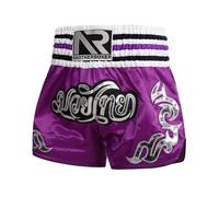 ARIASS Short MMA, Muay Thai, Arts Martiaux, Combat en Cage, BJJ, Boxe, Short de Combat Grappling pour Hommes Femmes Enfants(Purple,M)