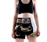ARIASS Short MMA, Muay Thai, Arts Martiaux, Combat en Cage, BJJ, Boxe, Short de Combat Grappling pour Hommes Femmes Enfants(Black 2,L)
