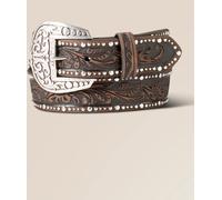 Ariat Ariat Brown Studded Tooled Embossed Belt