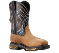 Ariat Big Rig Boa Bottes de travail imperméables avec embout composite pour homme, Natural Tan Black, 44 EU X-Weit