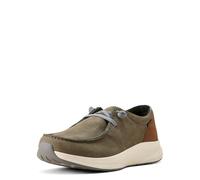 Ariat Buckeye Mocassins plats imperméables pour homme, Gris foncé/marron, 41 EU