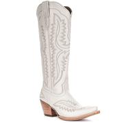 ARIAT Casanova Pointu Hauteur Genou Cow-Boy Femmes Bottes en Blanc 4 - 9
