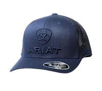 Ariat Casquette Flexfit 110 Snapback pour Homme, Bleu Marine avec Logo structuré sur Le Devant, Dos en Maille, mélange de Polyester-Coton