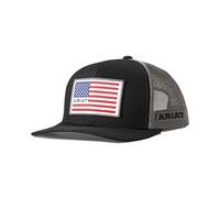 ARIAT Casquette noire pour homme avec écusson drapeau américain, noir, Taille unique