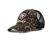 ARIAT Casquette Ponyflo léopard noir avec fermeture Velcro pour femme, Motif léopard Noir, Taille unique