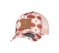 Ariat Casquette queue de cheval en cuir imprimé sud-ouest pour jeunes filles, rose, taille unique