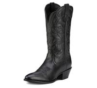 ARIAT - Chaussures Heritage Western Femmes Heritage R Toe, 41.5 M EU, Black Deertan (EU 41.5)