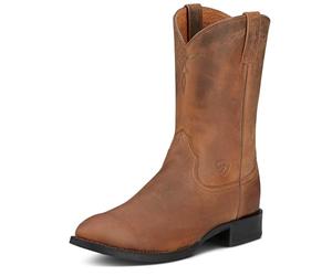 Ariat - Chaussures occidentales Heritage Roper Roper/Lacer pour Hommes, 43 M EU, Distressed Brown